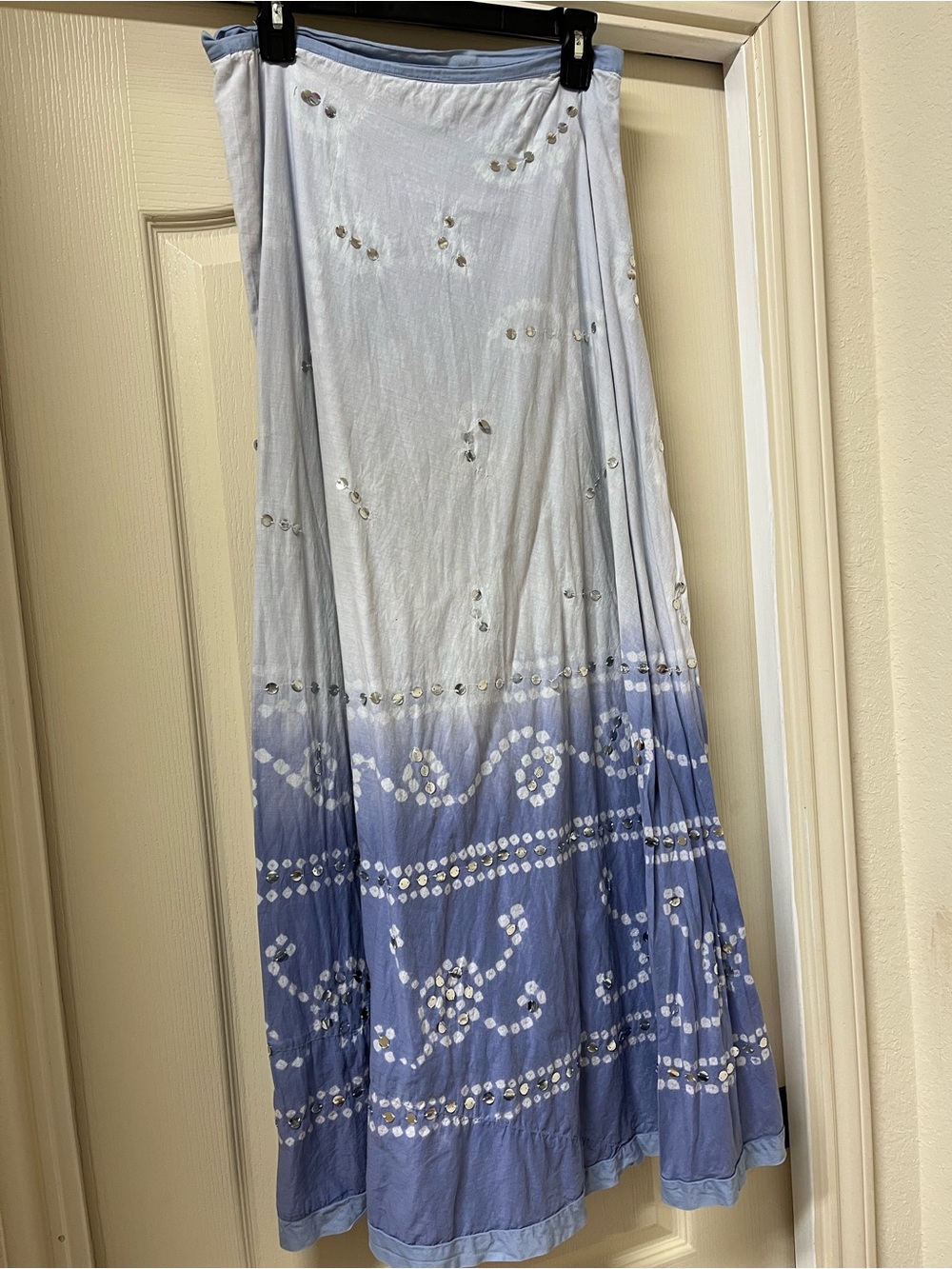 Light Blue and Periwinkle Ombre Maxi Skirt